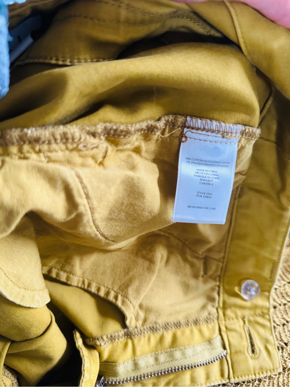 CAbi Men's Mustard Chino Trousers - Picture 5 of 6